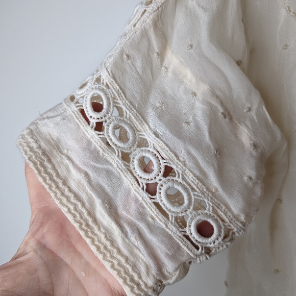 Sundance Ivory Top with Embroidery| Size xs - Picture 5 of 6